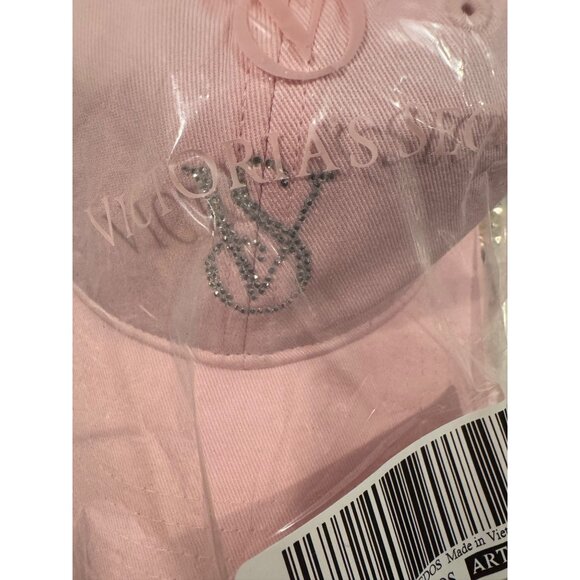 Victorias Secret Womens Pink Baseball Cap Adjustable Strap Cotton One Size New - Picture 7 of 7